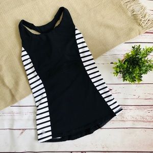 ATHLETA ace stripe racerback tank XS
